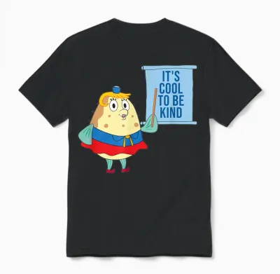 Mademark X Spongebob Squarepants - Mrs. Puff - Kindness Is Cool Unisex T-Shirt - Black