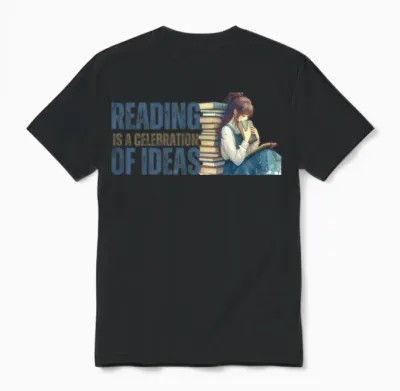 Immerse in Literary Bliss: a Book Lover’s Journey Unisex T-Shirt - Black