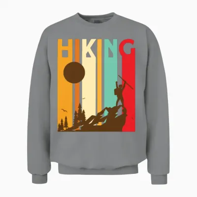 Hiking Retro Hiking Unisex Sweatshirt - Sport Grey
