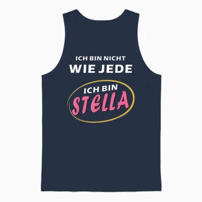 Stella First Name Girls Women Gift Ideas for Stella T-Shirt, Black Unisex Tank Top - Navy