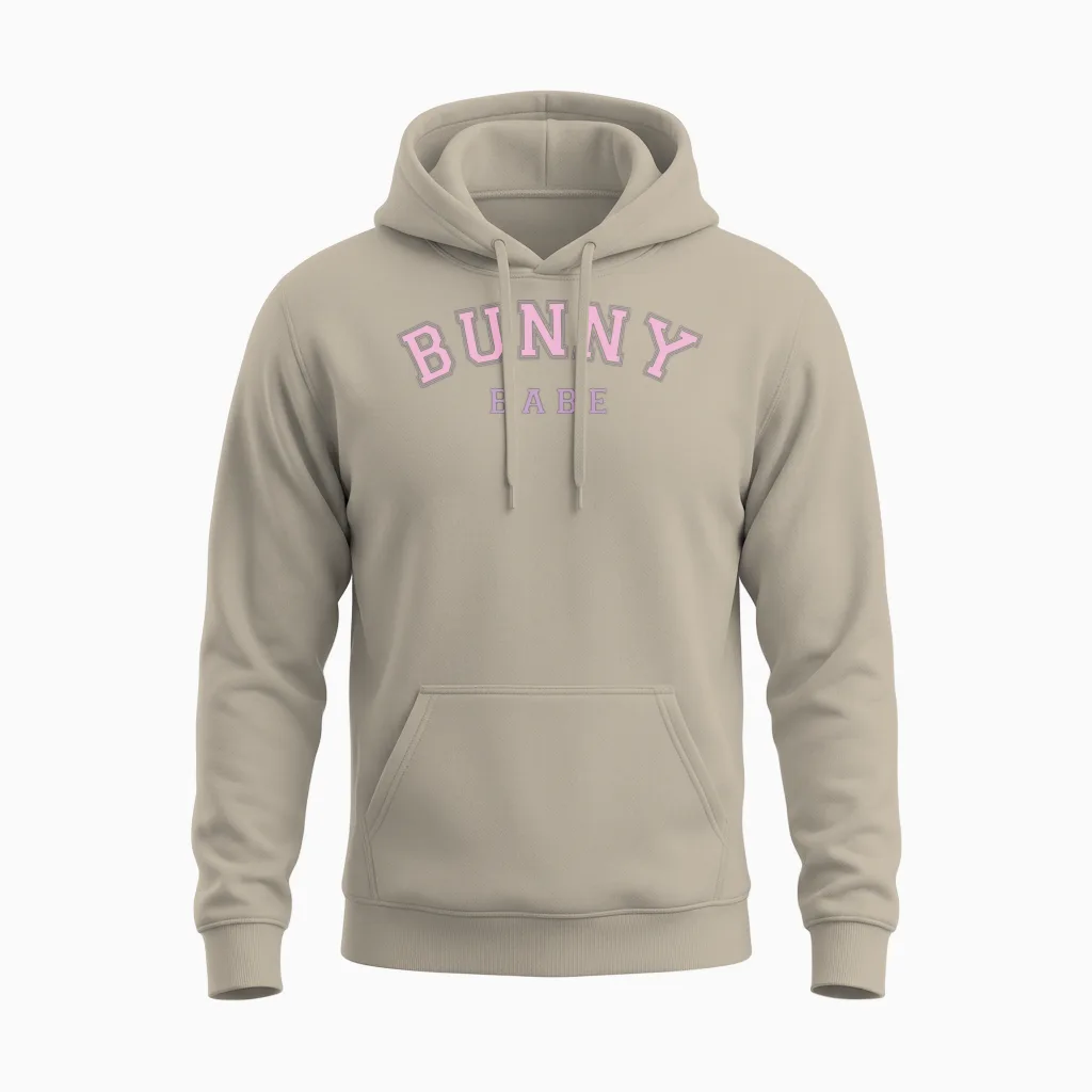 Retro Bunny Babe Easter Unisex Hoodie - Sand