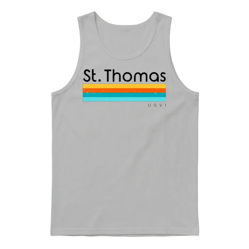 Vintage St Thomas Unisex Tank Top - Ash