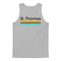 Vintage St Thomas Unisex Tank Top - Ash – 1