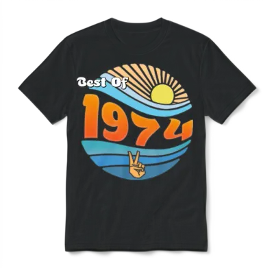 Timeless 1974 – Celebrating 51 Wonderful Years Unisex T-Shirt - Black