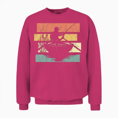 Fishing Retro Unisex Sweatshirt - Heliconia