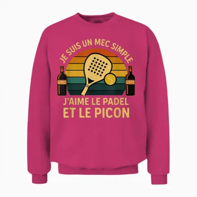 Picon Padel Apéro - Idée Cadeau Pour Padeliste Homme Unisex Sweatshirt - Heliconia
