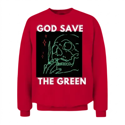 God Save the Green Gift Unisex Sweatshirt - Red