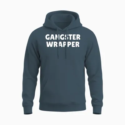 Gangster Wrapper Funny Christmas, Funny Christmas Unisex Hoodie - Dark Heather