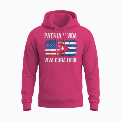 Half Cuban Half American Country Usa Flag Cuba America Unisex Hoodie - Heliconia