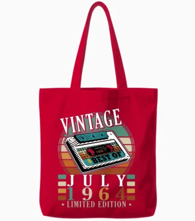 60th Birthday 60 Years July 1964 Tote Bags - Red