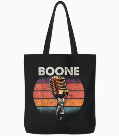 Boone Lover for Men Women Boys Girls Kids Family Name Retro Tote Bags - Black