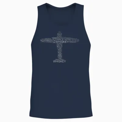 Pilot Alphabet Pilot Gift Unisex Tank Top - Navy