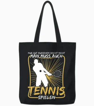 Tennis Tennis Player Tennis Game Tote Bags - Black