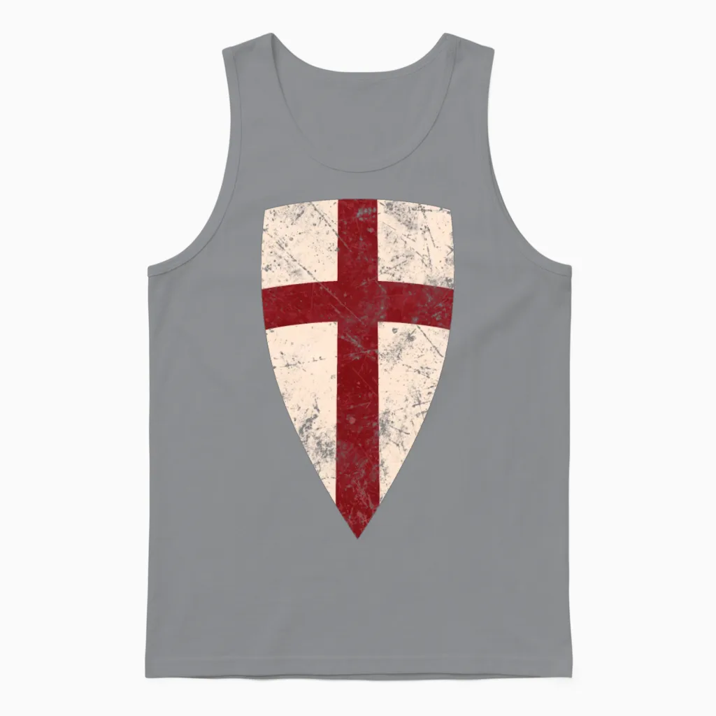 Crusader Shield Medieval Unisex Tank Top in Sport Grey