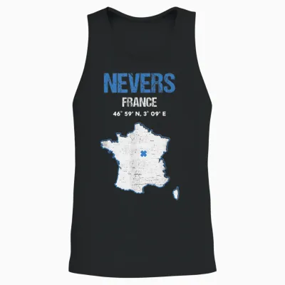 City of Nevers, France T-Shirt, Black, S Unisex Tank Top - Black