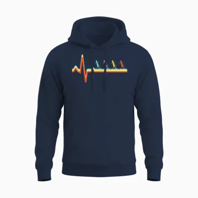 Lizard Retro Unisex Hoodie - Navy