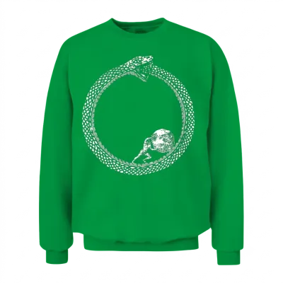 Sisyphus in an Ouroboros Snake Unisex Philosophy Unisex Sweatshirt - Irish Green