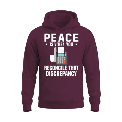 Funny Tax Accountant Peace Unisex Hoodie - Maroon