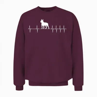Boston Terrier Dog for Dog Lover Unisex Sweatshirt - Maroon