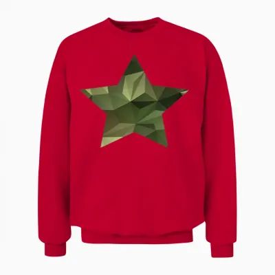 Camouflage Star Unisex Sweatshirt - Red