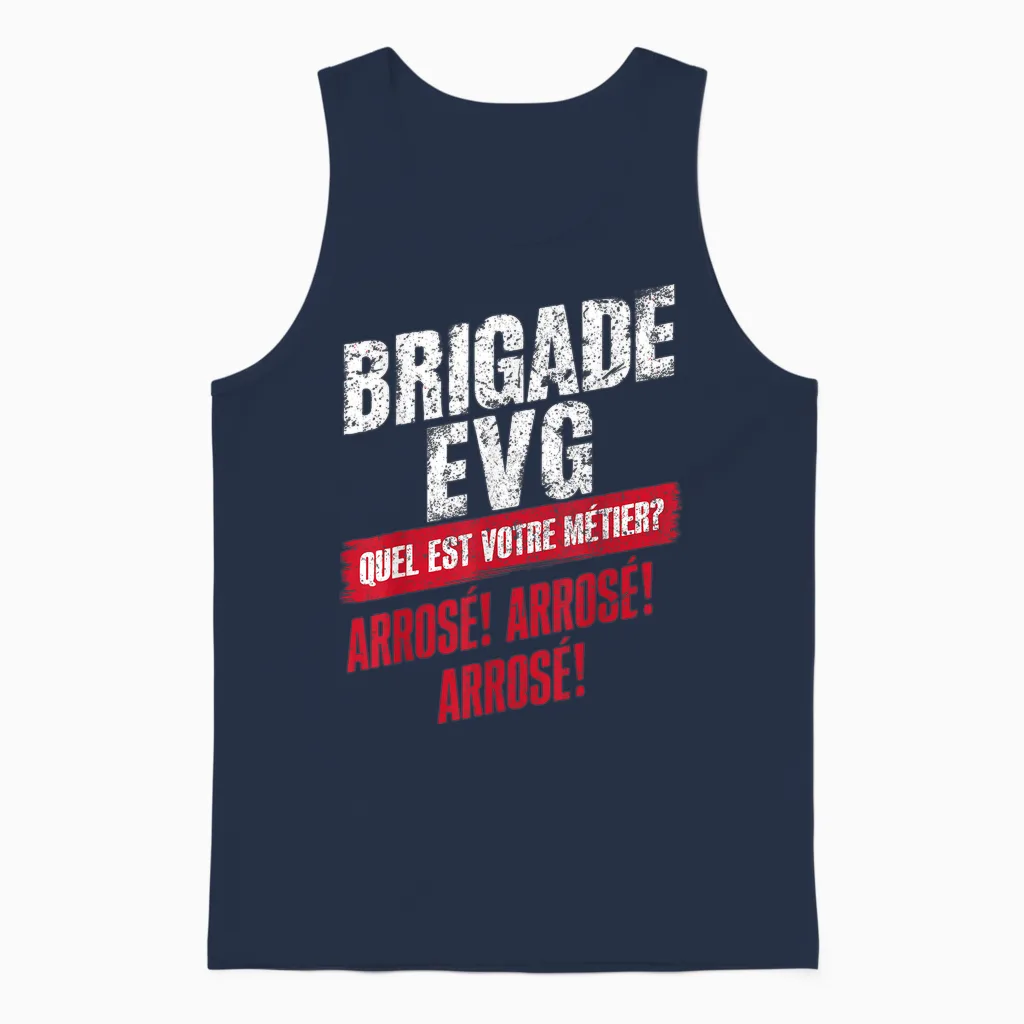 Evg Team, Brigade Evg Married, Evg Original, Evg Funny Humor T-Shirt, Black, S Unisex Tank Top in Navy