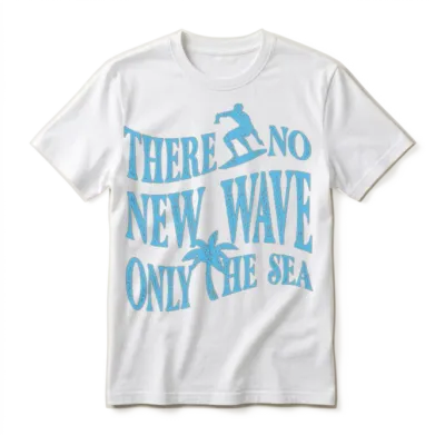 Ride the Retro Wave Sea Unisex T-Shirt - White
