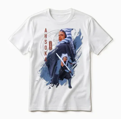 Star Wars Ahsoka Tano Jedi Ready Disney+ Unisex T-Shirt - White