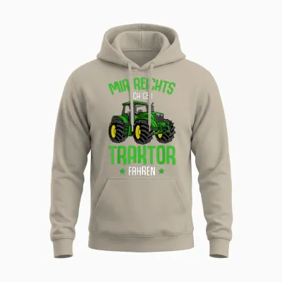 Mir Reichts Ich Geh Traktor Fahren, Children's Boys' T-Shirt, Black, S Unisex Hoodie - Sand