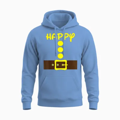 Dwarf Easy Halloween Men Women Kids Group Costume Matching Unisex Hoodie - Carolina Blue