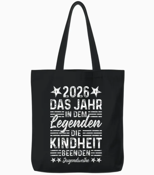 Jugendweihe 2026 Jahr in Dem Legenden Die Kindheit Beenden Tote Bags in Black