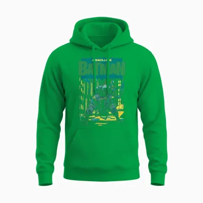 Batman Absolute Gotham City Rooftops Unisex Hoodie - Irish Green
