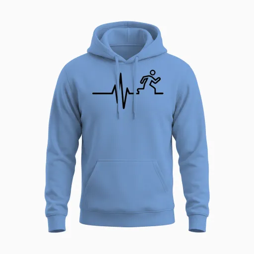 Running Unisex Hoodie in Carolina Blue
