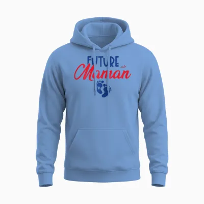 Future Maman Future Papa - Announcement Pregnancy Couple Matching T-Shirt, White, Female X-Small Unisex Hoodie - Carolina Blue