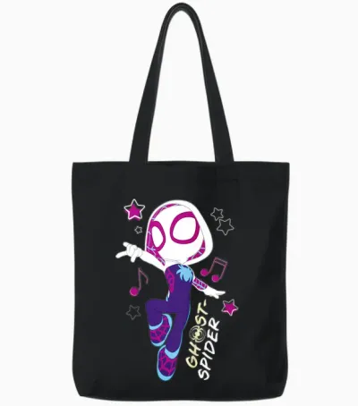 Spidey Ghost Spider Tote Bags - Black