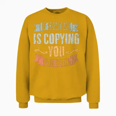 Vintage Social Media Influencing Humor an Internet Unisex Sweatshirt - Gold