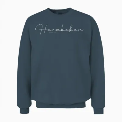 Herzbeben - Make Love - Liebe, Feel, Heart T-Shirt, Black Unisex Sweatshirt - Dark Heather