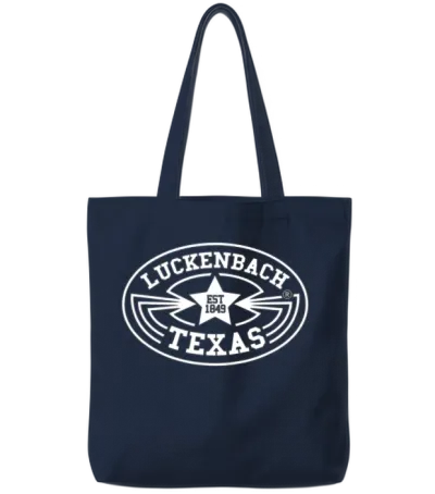 Luckenbach Vintage Texas Country Music Gift Tote Bags - Navy