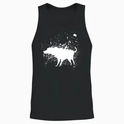 Banksy Splash Dog Unisex Tank Top - Black