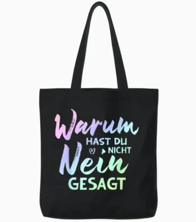 Warum Hast Du Nicht Nein Gesagt - Musik Schlager Tote Bags - Black