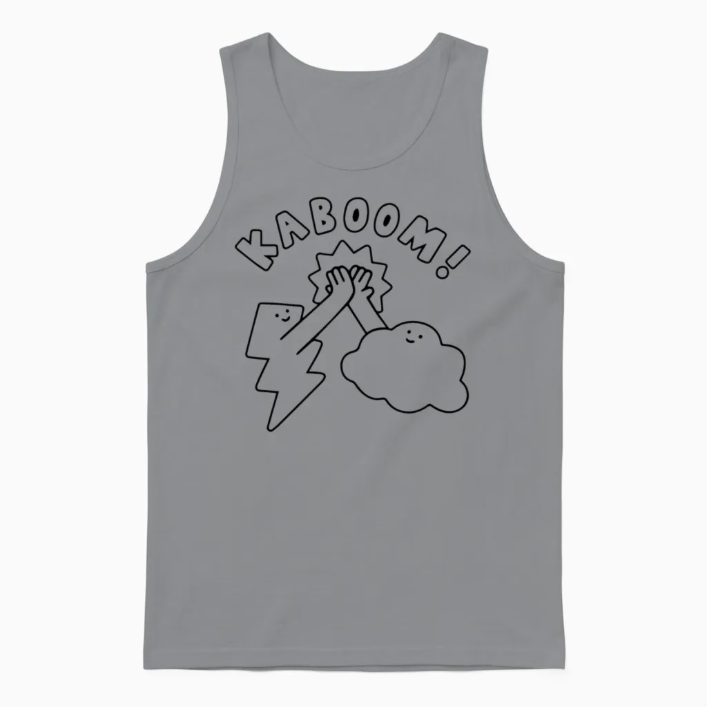 Thunderclap Unisex Tank Top in Sport Grey