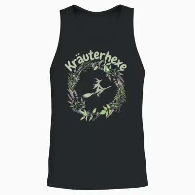 Herbal Witch Melissa Lavender Forest Flowers Herbs Witch Women's T-Shirt, Black Unisex Tank Top - Black