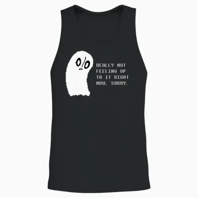 Retro Napstablook Unisex Tank Top - Black