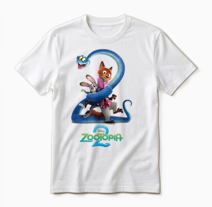 Disney Zootopia 2 Funny Group Shot Movie Unisex T-Shirt in White