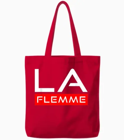 La Flemme Gift Man Woman Humour Original Birthday Tote Bags - Red