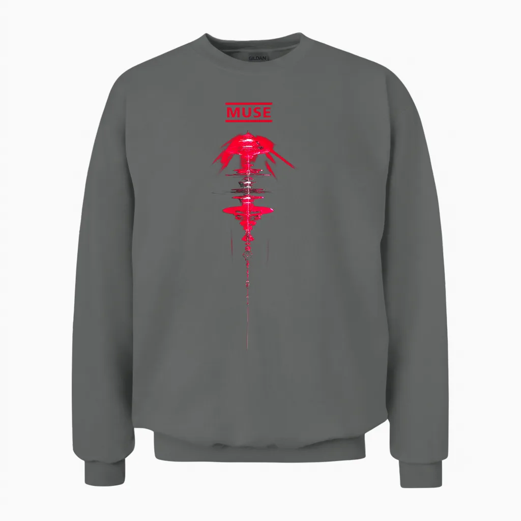 Official Muse the Wow! Signal Ascending Satellite Unisex Sweatshirt in Graphite Heather