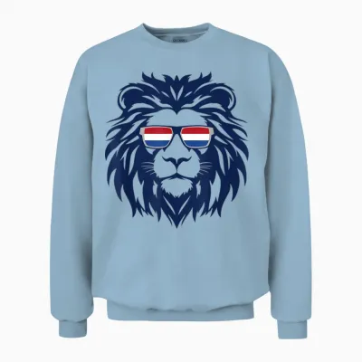 Niederlande Löwe Niederlande Flagge Holland Niederländisch Orange Unisex Sweatshirt - Light Blue