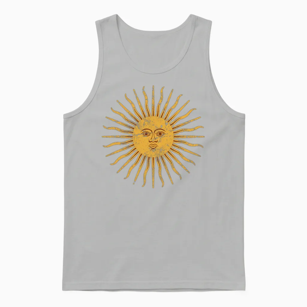 Argentina Sun Unisex Tank Top in Ash