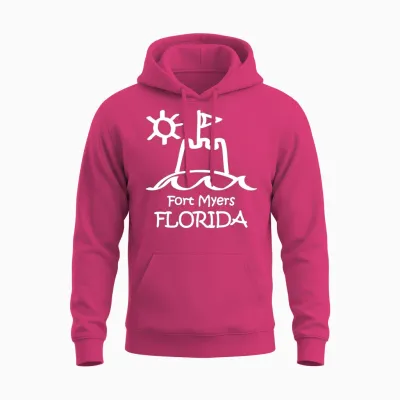 Fort Myers Florida Sandcastle Souvenirs Gifts Unisex Hoodie - Heliconia