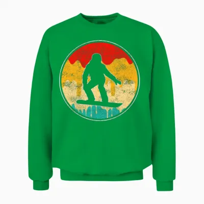 Snowboarding Retro Unisex Sweatshirt - Irish Green
