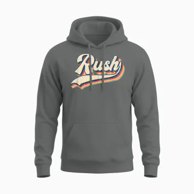 Rush Surname Vintage Retro Gift Men Women Boy Girl Unisex Hoodie - Graphite Heather